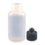 Jensen Global JG1.0BC 1oz. Bottle LDPE Boston Round w/Black Luer Lock Cap 10/Bag