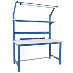 BenchPro KCRC-5 Kennedy Series Complete Workbench Set with Cleanroom Laminate Top and Round Front Edge Top 30"D x 60" L
