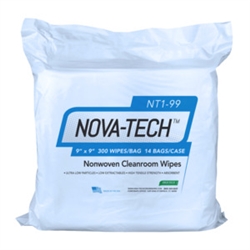 High-Tech Conversions NT1-99 Nonwoven Cleanroom Wipe 9"x9" 300/Bag 12Bags/Case