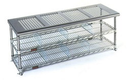 Eagle Group PCRB1848 Stainless Steel Perforated Top Gowning Bench 4'
