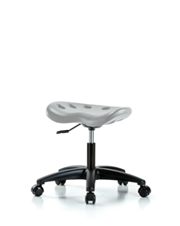 ECOM Seating PTDHSL-RG-RC-GRY Gray Polyurethane Tractor Stool