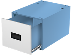 IAC QS-1050004-BL 12" File Drawer - Work Bench Mounted - EZE Blue