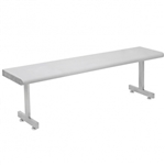 BenchPro SGBR 1548 Stainless Steel Gowning Bench Recessed Legs-Round Front Edge 15" Deep 48" Long