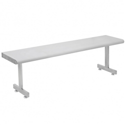 BenchPro SGBR 1560 Stainless Steel Gowning Bench Recessed Legs-Round Front Edge 15" Deep 60" Long