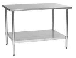 T2448SEB Deluxe 16/304 Stainless Steel Table 24" x 48"