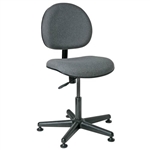 Bevco V4007MG-GY LEXINGTON Value-Line V4 Series Ergonomic Pneumatic Chair - Upholstered - 16"-21" - Mushroom Glides - Gray