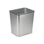 Transforming Technologies WBA28MET Stainless Steel Cleanroom 7 Gallon Waste /Trash Can