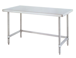 Metro WT305US Stainless Steel Worktable, Stationary with 3-Sided Frame 30" x 48" x 34"H