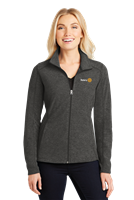 Port Authority Womens Heather Microfleece Full-Zip Jacket