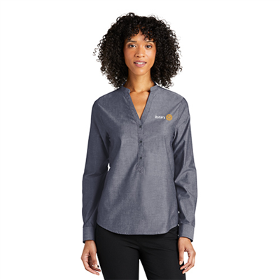 Rotary Ladies Long Sleeve Chambray Easy Care Shirt