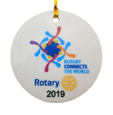 Rotary Xmas Ornament Round