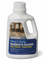 Armstrong Once 'n DoneÂ® Resilient & Ceramic Floor Cleaner Concentrate, 64 oz.