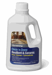 Armstrong Once 'n DoneÂ® Resilient & Ceramic Floor Cleaner Concentrate, Gallon