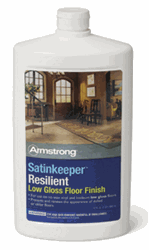Armstrong SatinkeeperÂ® Resilient Low Gloss Floor Finish, 32 oz.