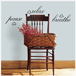Pause, Relax, Breathe Peel & Stick Wall Decal