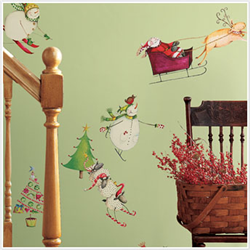 Winter Holiday Peel & Stick Wall Decals
