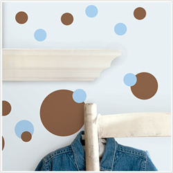 Just Dots Blue/Brown Peel & Stick Wall Decals