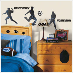 Sports Silhouettes Peel & Stick Wall Decals