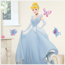 Cinderella Giant Wall Decal With Gems
