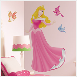 Sleeping Beauty Giant Wall Decal With Gems