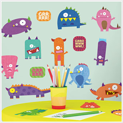 Monsters Peel & Stick Wall Decals