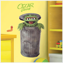 Oscar the Grouch Peel & Stick Giant Wall Decals