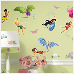 Disney Fairies Peel & Stick Wall Decals With Glitter
