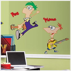 Phineas and Ferb Peel & Stick Giant Wall Decals
