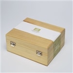 Hand-crafted empty wooden chest for 20 essential oils