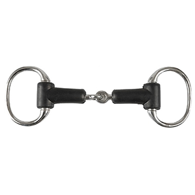 Rubber Jointed Eggbutt Snaffle Bit, 5 inch