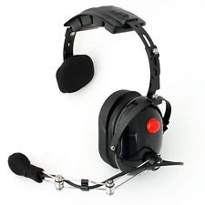 Over the Head Single Sided Headset for 2 Way Communications