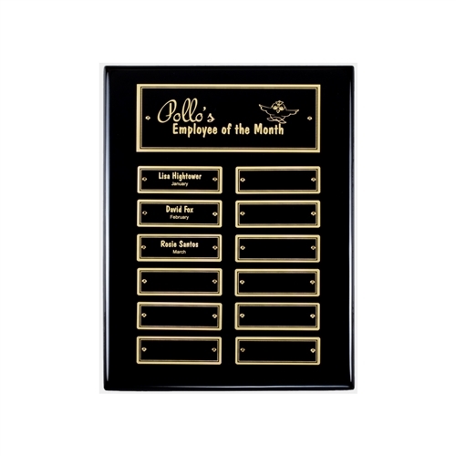 Black Finish Perpetual Plaque