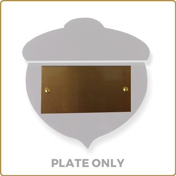 Replacement Plate for Acrylic Acorns (Colored or Black Silhouette)