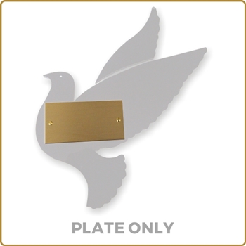 Replacement Plate for Acrylic Dove (black or white)