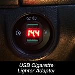 USB Cigarette Lighter Adapter with Voltage Display 1990-1997