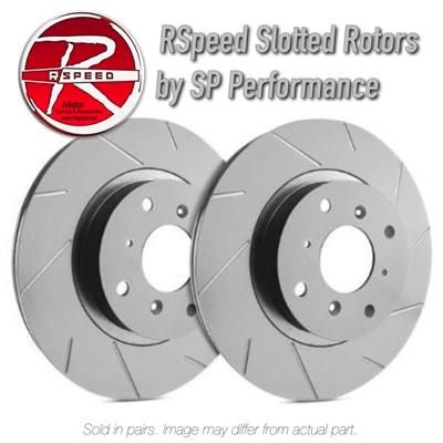 RSpeed Slotted Rotor PAIR w/ Gray ZRC Coating by SP Performance FRONT 1990 - 1993 Miata