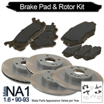 Miata Complete Brake Kit: Pads & Rotors for 1.6 Miata 1990-93 Maintenance Package