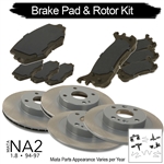 RSpeed Complete Brake Kit: Pads & Rotors for 1.8 Miata 1995-97 Maintenance Package