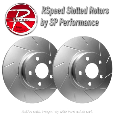 RSpeed Slotted Rotor PAIR w/ Gray ZRC Coating by SP Performance REAR 2006 - 2015 Miata