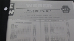photo of Weber Carburetor Book 1965 from Pierce Manifolds