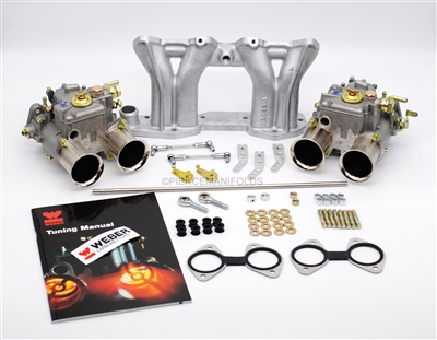 photo of Dual Weber 45 DCOE Conversion Kit for TR7 from Pierce Manifolds