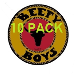 10 Pack Peppered Locale Beefy Boys Beef Jerky 1.0 Oz.