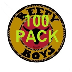 100 Pack Peppered Locale Beefy Boys Beef Jerky 1.0 Oz.