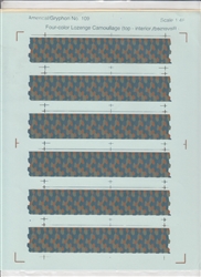 AMERICAL/GRYPHON 1/48 FOUR-COLOR LOZENGE CAMOFLAGE (TOP- INTERIOR REVERSED)