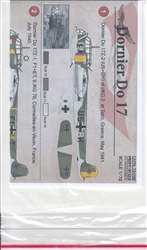 CANTN PRINT SCALE 1/72 DORNIER DO 17