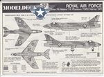 MODELDECALS 1/72 ROYAL AIR FORCE HUNTER F6, METEOR F4, PHANTOM GGR2, HARRIER GR1