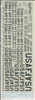 SCALE MASTER 1/72 US AIRFORCE LETTERING & SERIAL BLACK