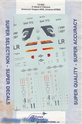 SUPERSCALE INT. 1/72 F-16A &C FALCONS ARIZONA & OREGON ARIZONA AFRES