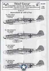 THIRD GROUP DECALS 1/48 MESSERSCHMITT BF 109F-4/TROP II/JG 27