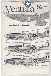 VENTURA DECALS 1/48 AUSTRALIAN P-51D MUSTANGS